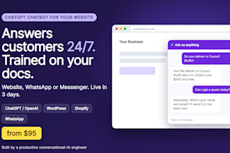 build an ai chatbot for your website or whatsapp with chatgpt and openai