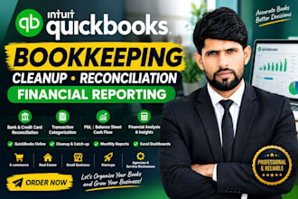 do quickbooks bookkeeping, cleanup, reconciliation and financial reports