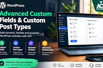 create acf custom post types fields and dynamic wordpress templates