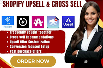 setup shopify upsell and cross sell kaching aftersell essential reconvert hextom