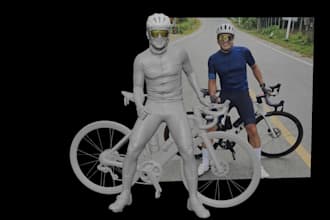 design 3d realistic portrait or full body for printing