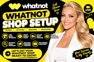 do whatnot shop whatnot product listing whatnot setup whatnot liveshow moderator