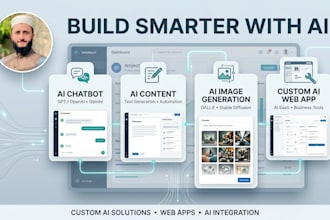 develop an ai website, ai web app, or custom ai solution
