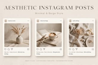 design aesthetic instagram post youtube thumbnail