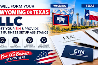 form your wyoming or texas llc, get your ein and provide US business setup