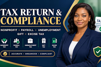 handle nonprofit unemployment payroll gift excise tax returns accurately