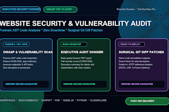 audit website security and fix vulnerabilities