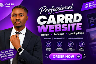 design carrd website, redesign carrd website and carrd landing page