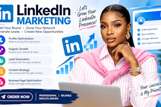 manage linkedin marketing, optimize profile generate leads and grow your network