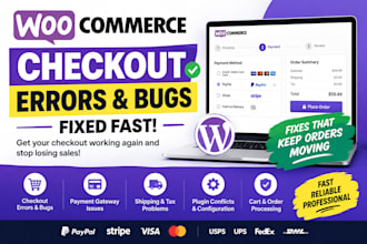 fix woocommerce checkout errors, bugs and payment issues