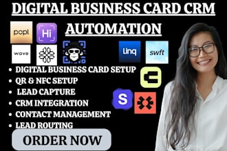 setup blinq popl hihello wave connect linq covve qrcodechimp uniqode cards CRM
