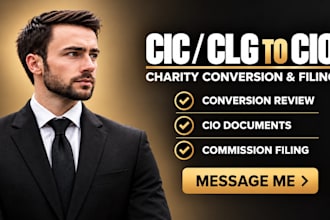 handle your cic or clg to cio conversion and charity commission filing