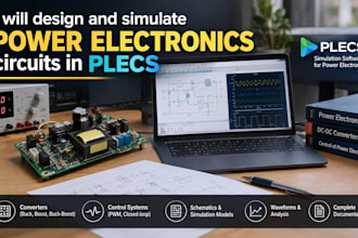 design simulate power electronic circuit in plecs