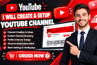 create and setup youtube channel