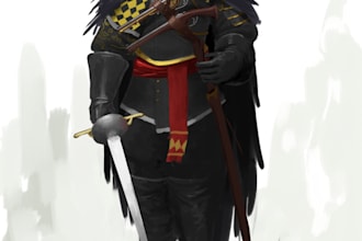 paint character concept art and illustrations