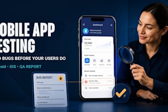 test your mobile app and report bugs with detailed QA report