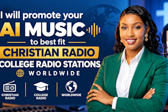 promote your ai music to best fit student radio or christian radio stations