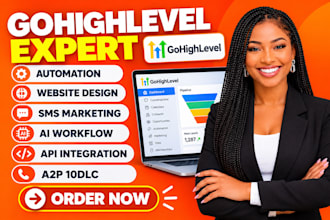 gohighlevel workflow automation ghl expert sales funnel a2p 10dlc ghl website