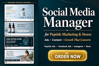 do peptide marketing social media manager ads and peptide store smm promo video