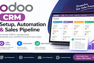 setup odoo CRM, automate workflows and build your sales pipeline