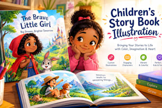 children story book illustration children story children story book illustration