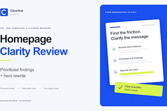 review your homepage clarity and rewrite your hero copy