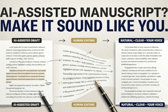 ai manuscript editing ai book editing humanise ai