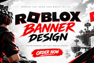 design professional roblox banners, thumbnails, and game graphics