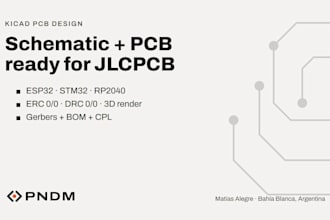design your esp32 or stm32 schematic and pcb in kicad, ready for jlcpcb