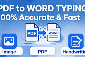 do fast typing pdf to word and image typing
