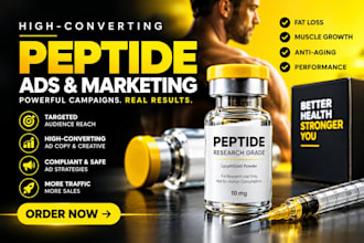 create peptide promo video for peptide ads peptide marketing product video ads