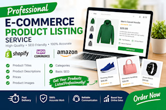 create professional ecommerce product listings