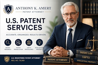 be your US patent attorney for patent search and uspto services