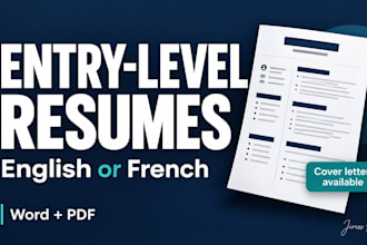 rewrite your entry level resume and tailor your cover letter