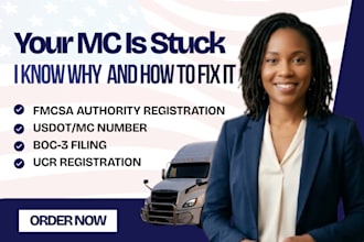 get your usdot and mc authority active so you can start hauling