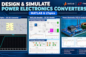 design and  simulate power electronic converter matlab and ltspice