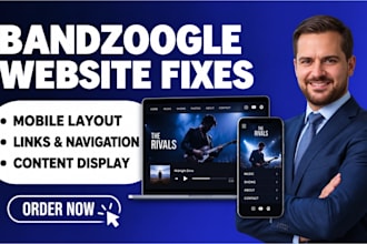 fix bandzoogle website issues and improve your mobile layout