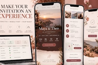 build a modern wedding invitation website with rsvp and guest list