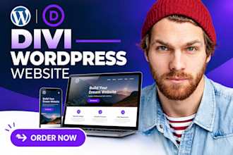 develop wordpress website using divi theme, divi builder or divi 5
