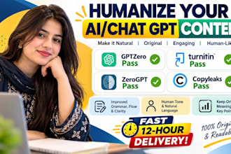 edit, rewrite and humanize ai chatgpt content professionally