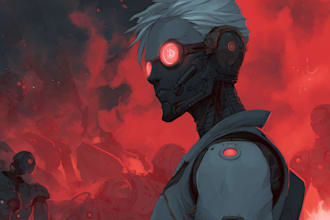 sci fi character illustration or sci fi character