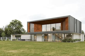 visualize multigenerational house,3d neighborhood flythrough,exterior d5 render