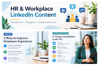 write HR and workplace linkedin posts for your business