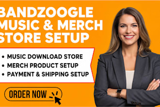 set up your bandzoogle music and merch store