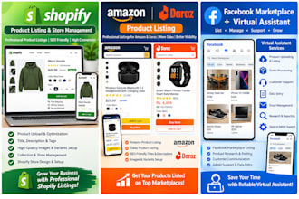 do shopify product listing and virtual assistant