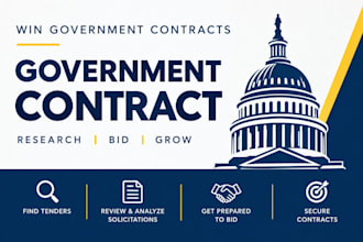 find government contracts, research tenders, rfps and prepare bid proposals