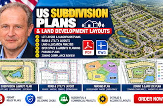 create US subdivision plans and land development layouts