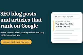 write SEO friendly articles, blogs, movie reviews and islamic writing
