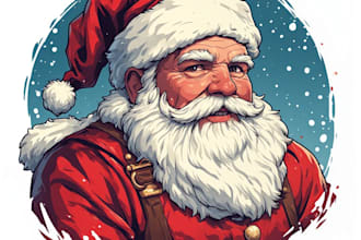 create a stunning custom santa claus portrait