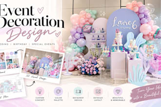 design your wedding, birthday, or party decoration concept